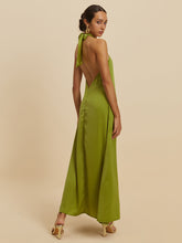 Rückenfreies Neckholder-Langes Kleid